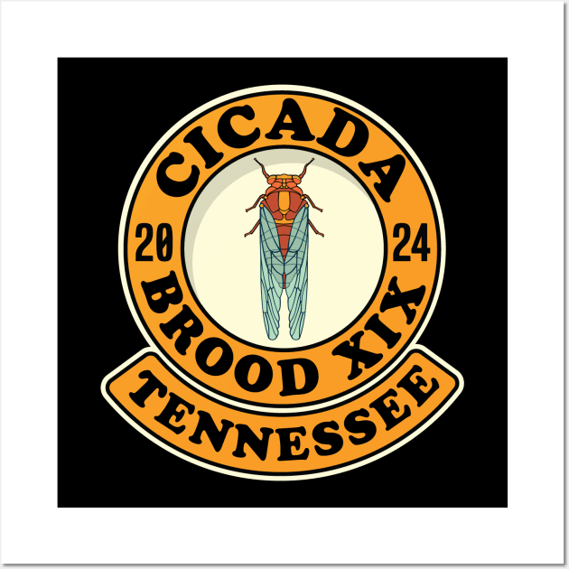 Cicada Brood XIX Tennessee Wall Art by Huhnerdieb Apparel